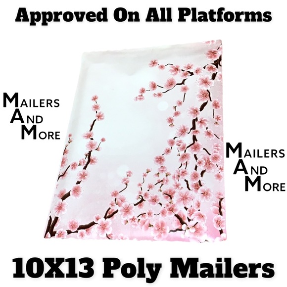50 10X13 Cherry Blossom Poly Mailers PRICE IS FIRM - Picture 2 of 6